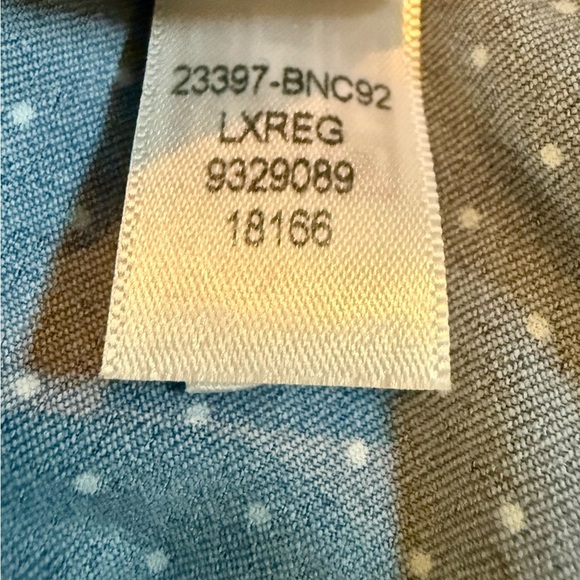 Bonobos Navy Blue Dot Print Shirt Men’s Large – Standard Fit Stretch - Picture 4 of 8